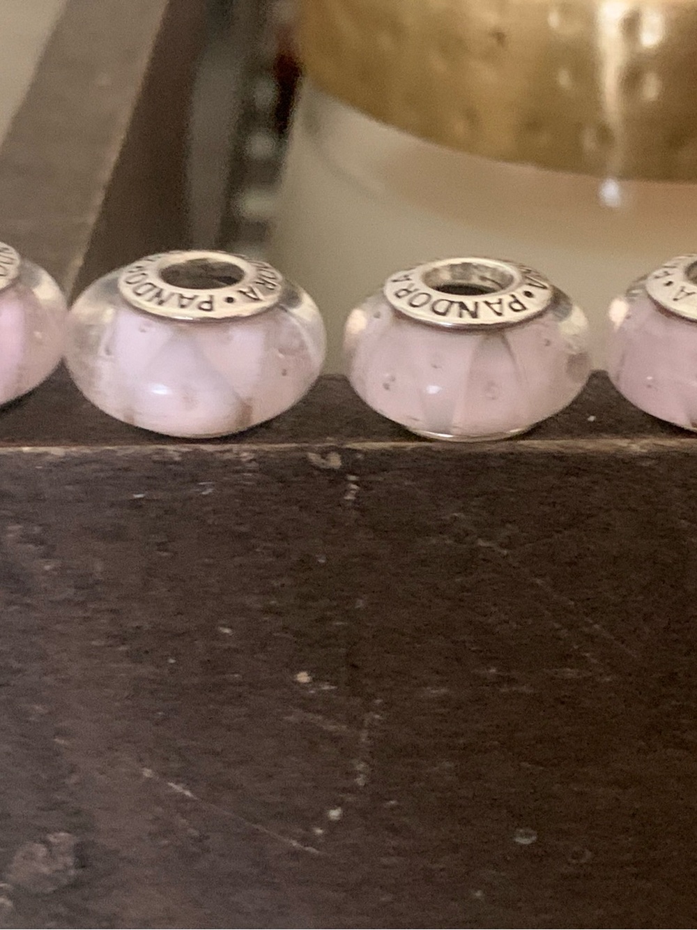 Pandora Light Pink Murano Glass Spacer Beads